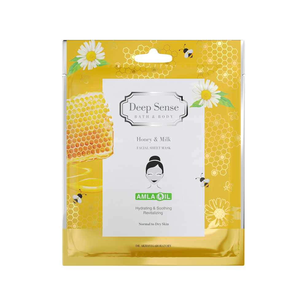 تصویر ماسک صورت دیپ سنس مدل شیر و عسل مناسب پوست نرمال تا خشک 25 میل